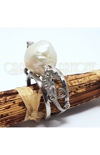 Anello argento con perla cod108